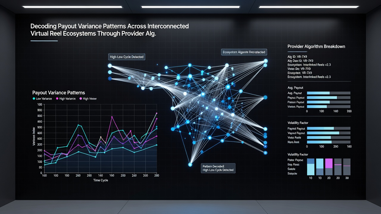 Data visualization of payout variance trends across interconnected reel ecosystems