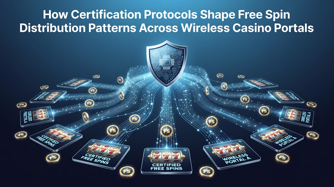 Wireless casino portal interface displaying certified free spin mechanics on mobile devices