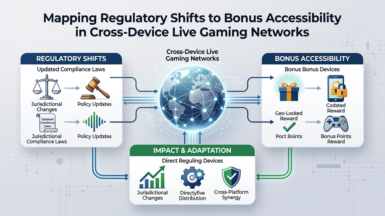 Live dealer interface displaying synchronized bonus status across smartphone tablet and desktop screens