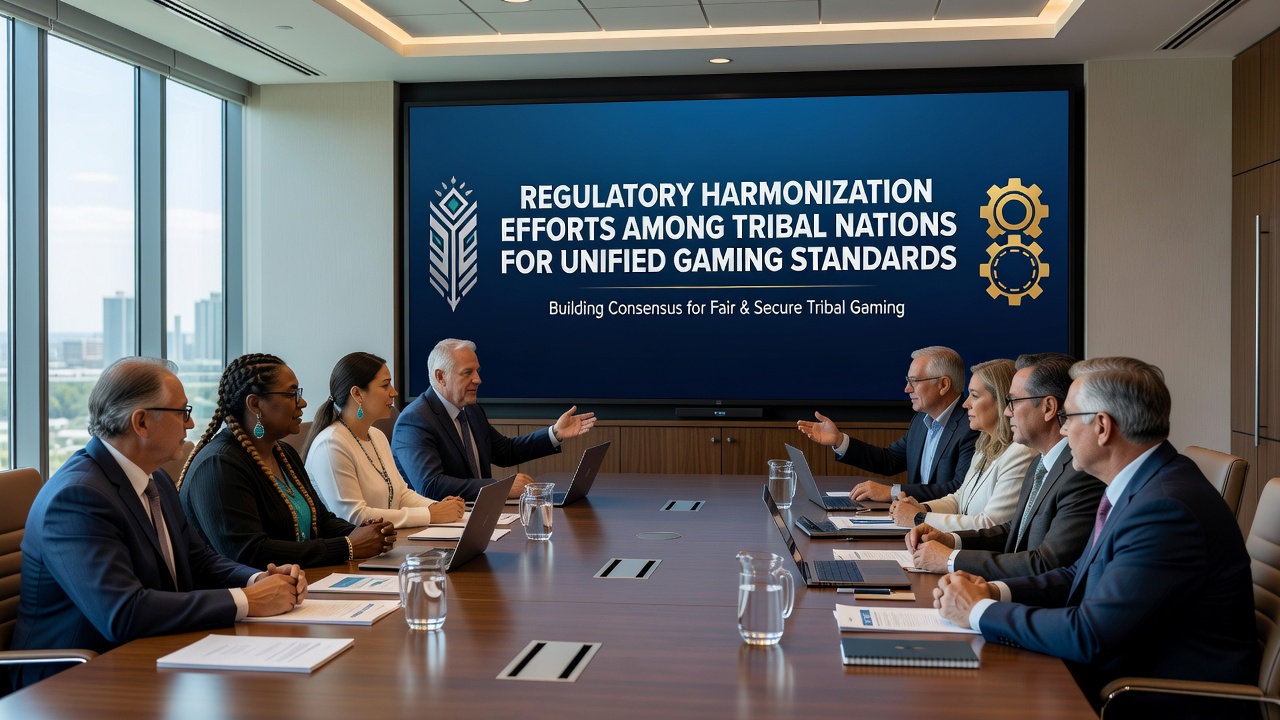 Tribal gaming regulators and leaders gather to review unified standards documents at an intertribal conference