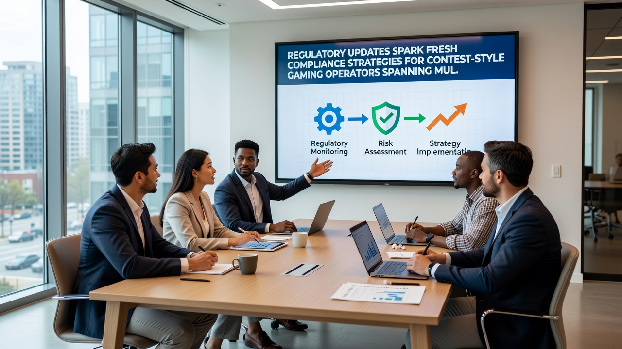 Compliance teams reviewing regulatory updates for contest gaming platforms
