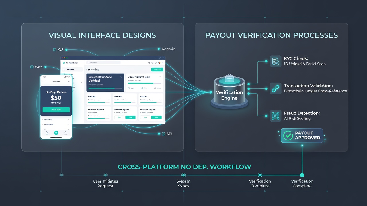 Cross-platform synchronization of payout verification steps in no deposit casino interfaces