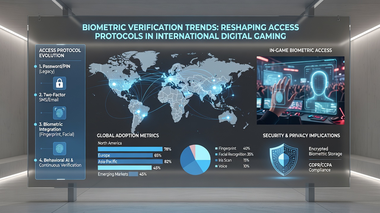 Secure biometric login process displayed on tablet during online casino session verification